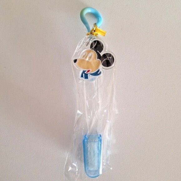 Disney Other - Disney Mickey Mouse Kids Toothbrush Blue & Clear Travel Hook Vintage